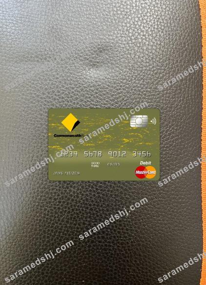 Australia Commonwealth bank master card photolook front